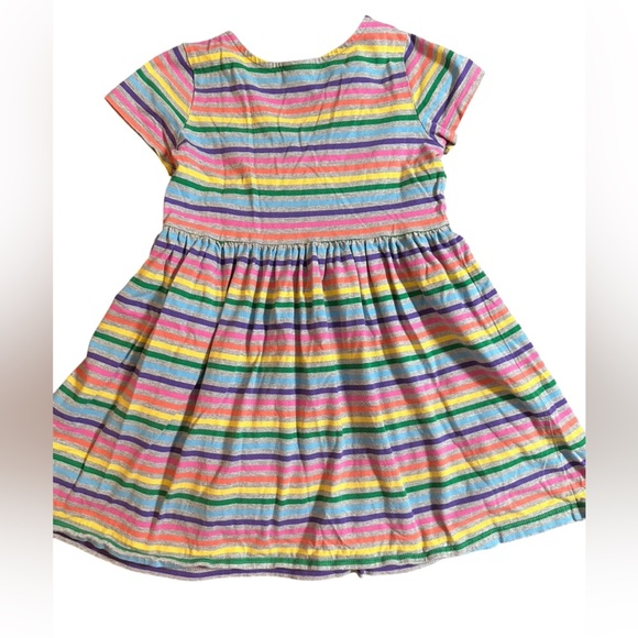 3 Hanna Andersson Red Floral Pink Stripe Grey Blue Green Multi Dress Lot - Picture 8 of 12